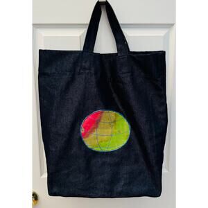 Earthly Fancies Boutique Vibrant Multicolored Globe Durable Extra Large Tote Bag